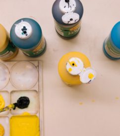 Community events at the CMHA include painting with acrylic tubes and brushes like these to promote mental health and creativity